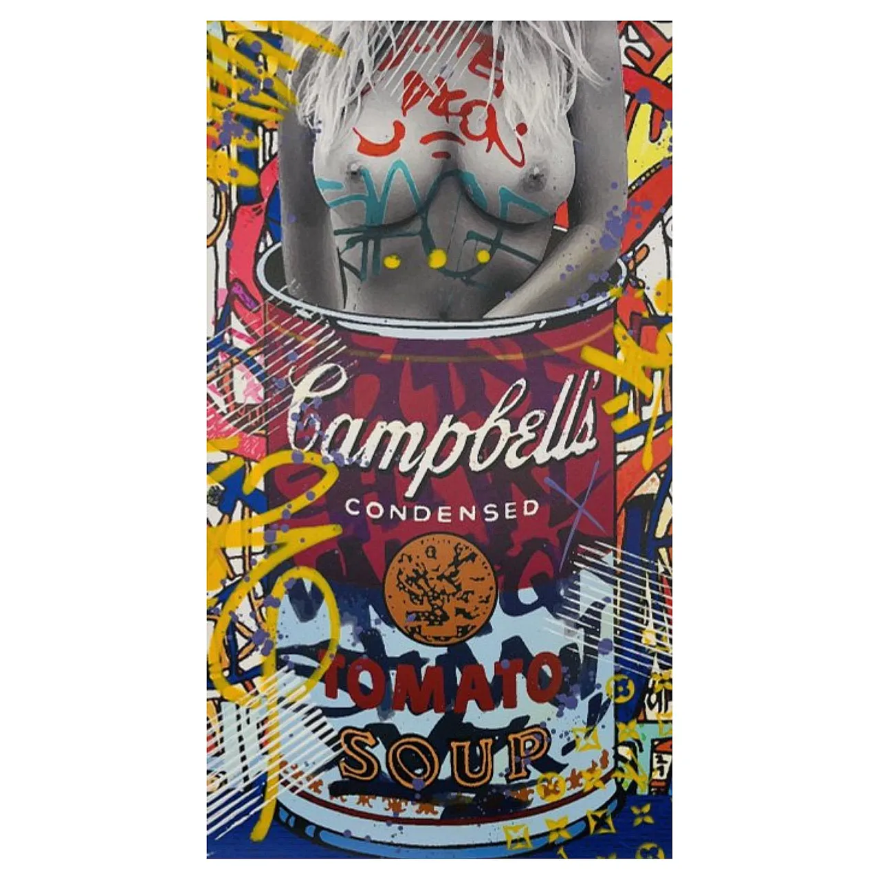 Campbell Super Blonde, tecnica mista su carta, anni 2000 1