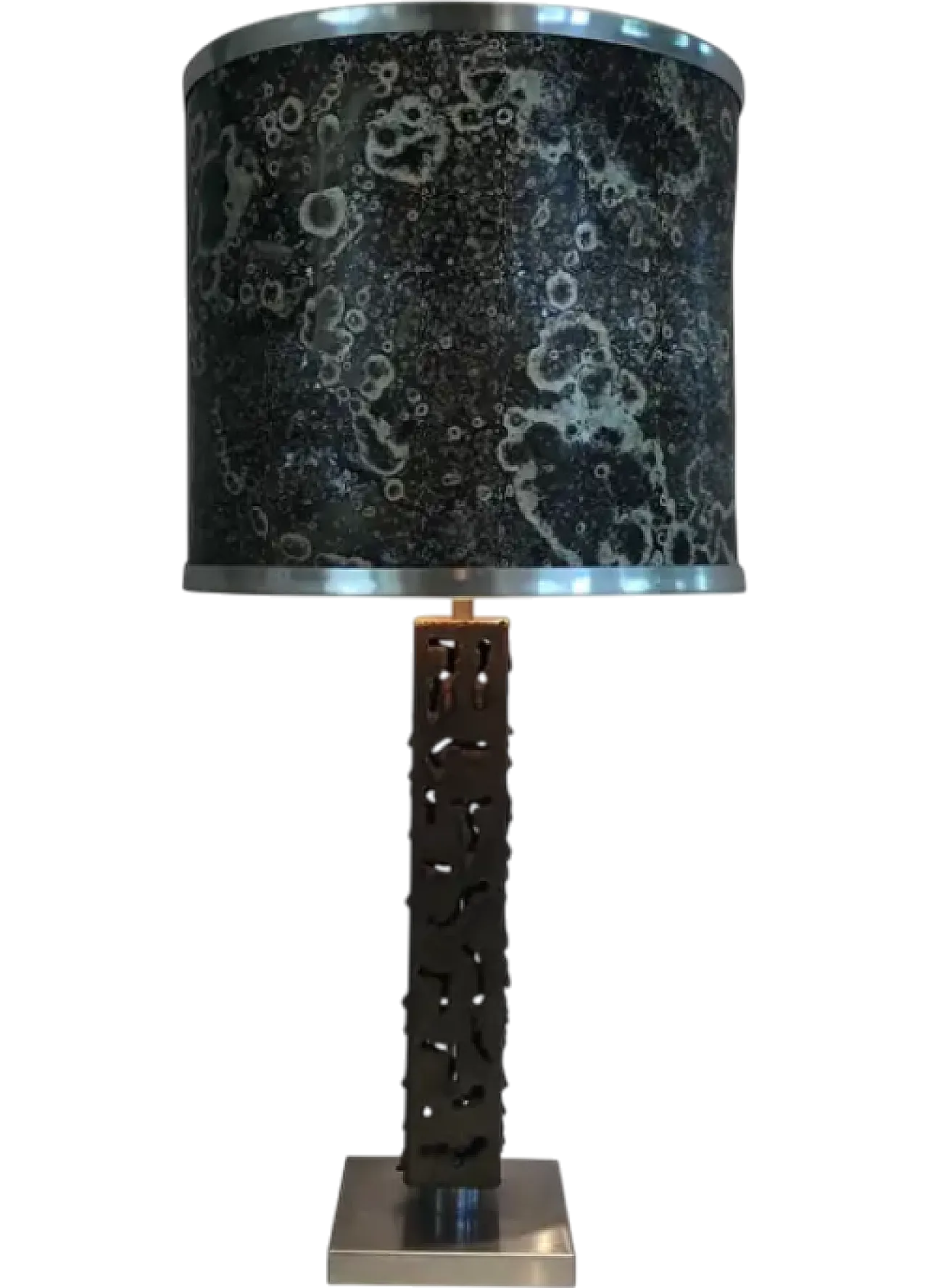 Wrought steel table lamp, 1970s 9