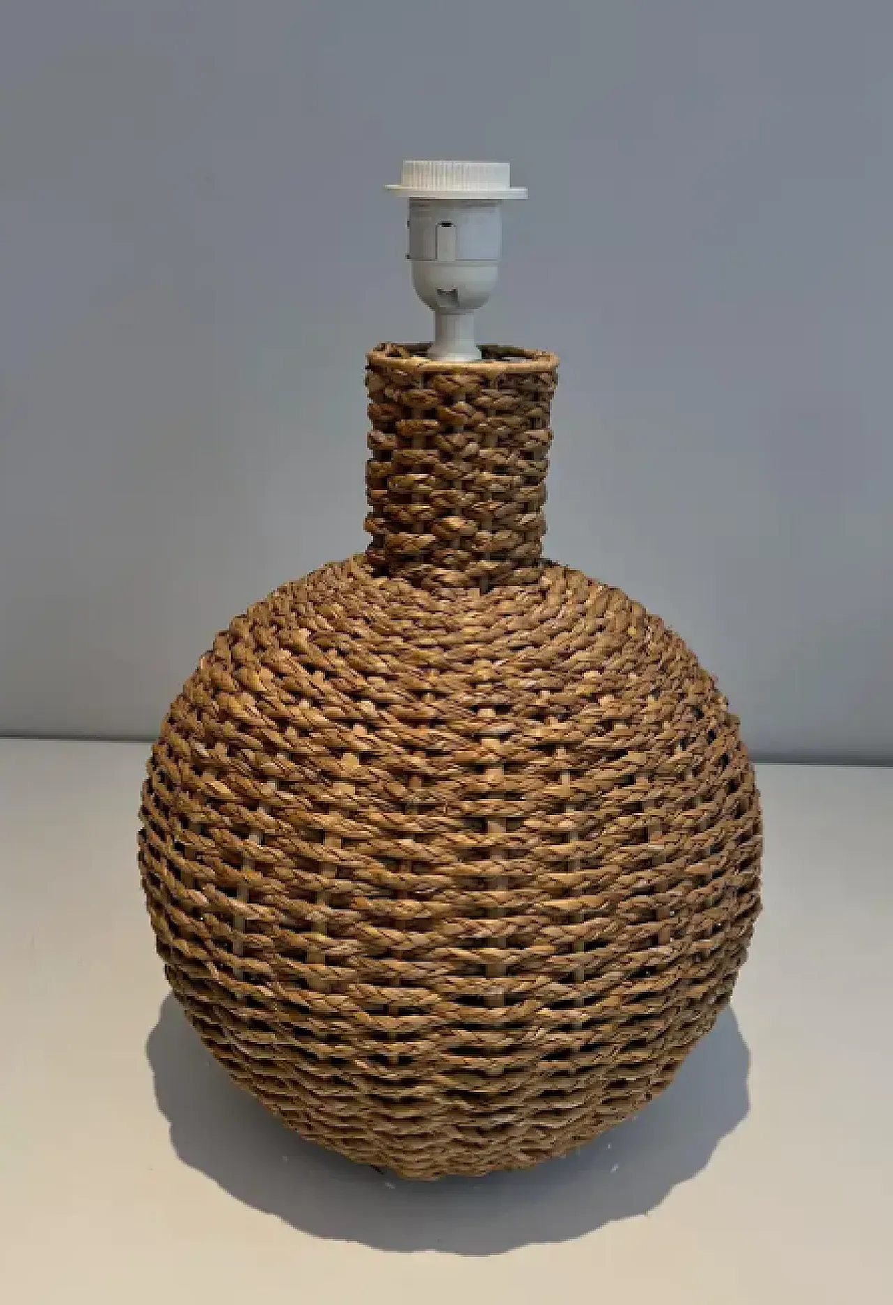 Rope table lamp in the style of Audoux Minet, 1970s 4