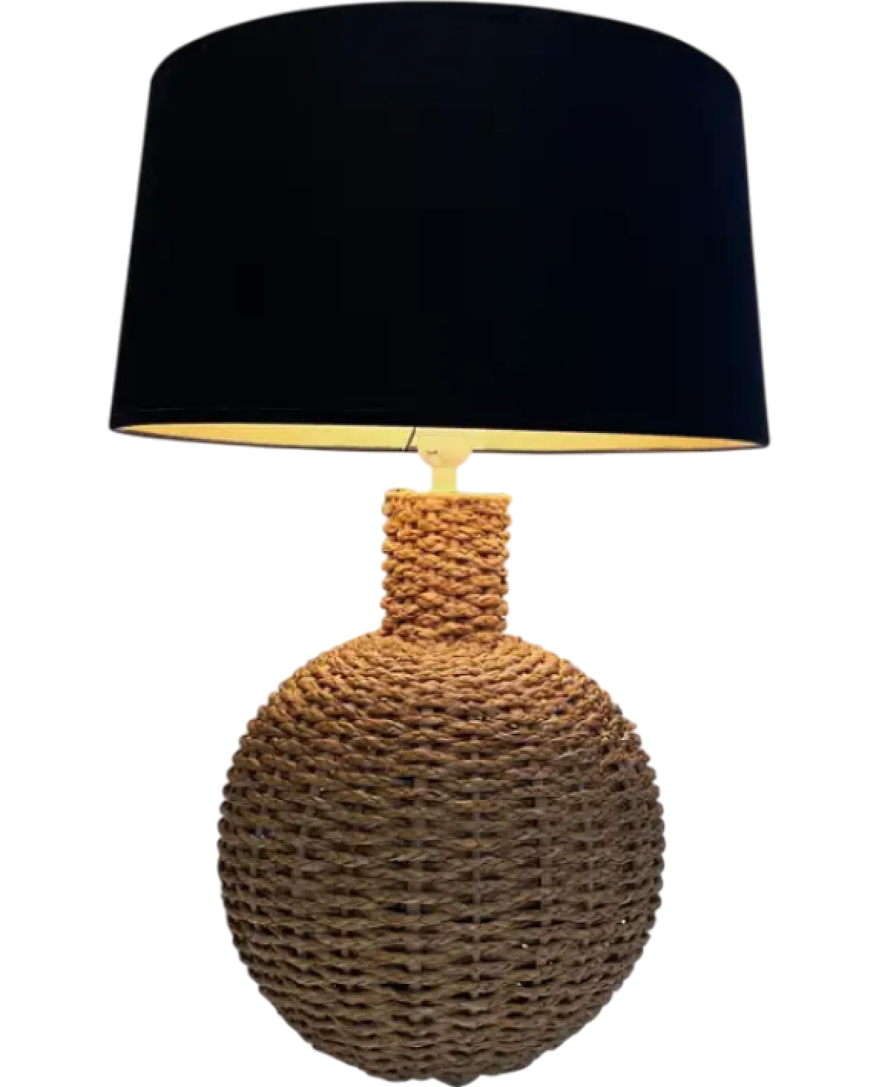 Rope table lamp in the style of Audoux Minet, 1970s 6