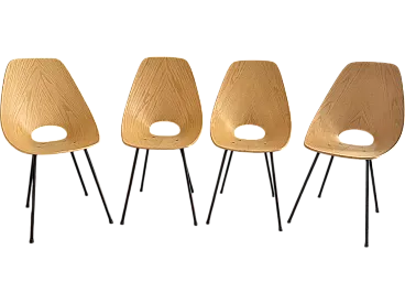 4 Medea Chairs by Vittorio Nobili for F.lii Tagliabue, 1950s