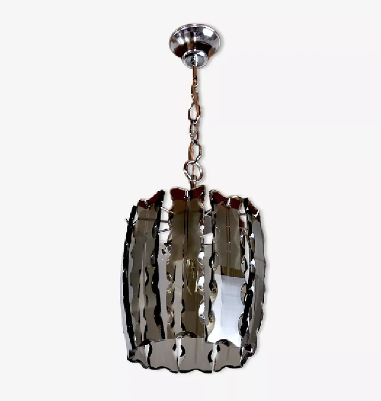 Veca black Murano glass chandelier, 1970s 1