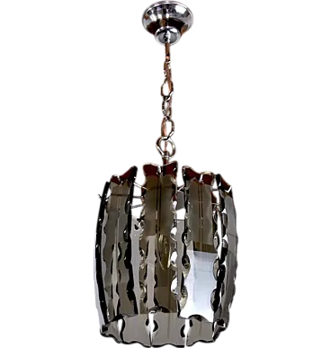 Veca black Murano glass chandelier, 1970s