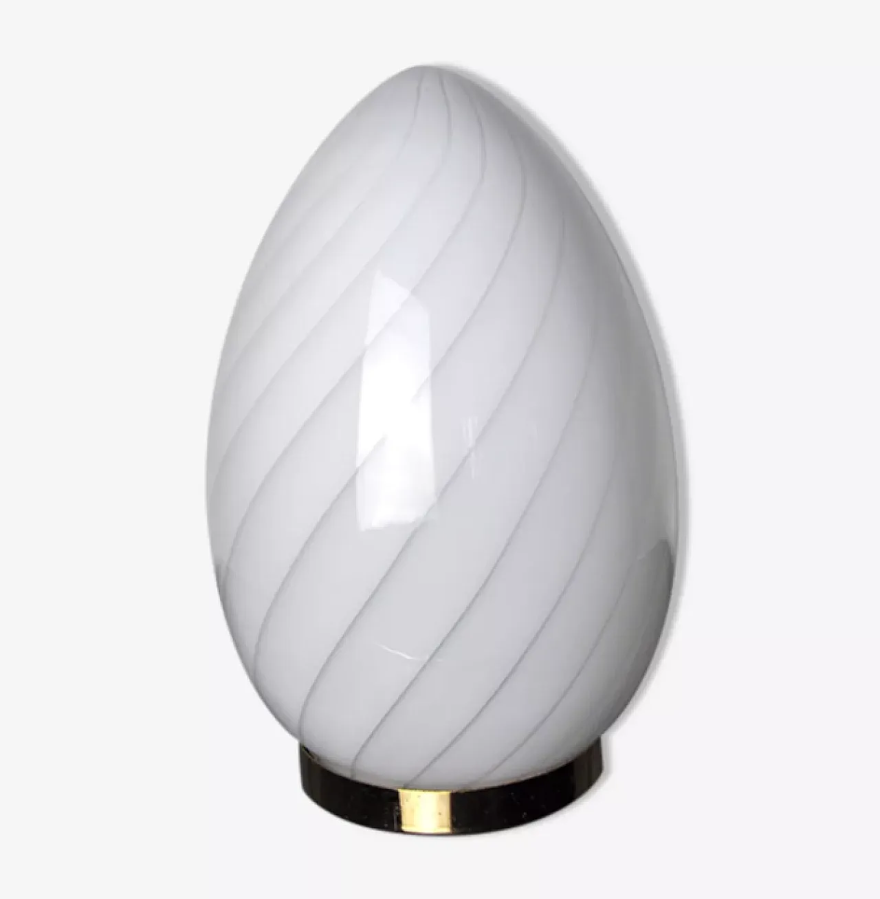 Blown glass egg lamp, 1970s 1