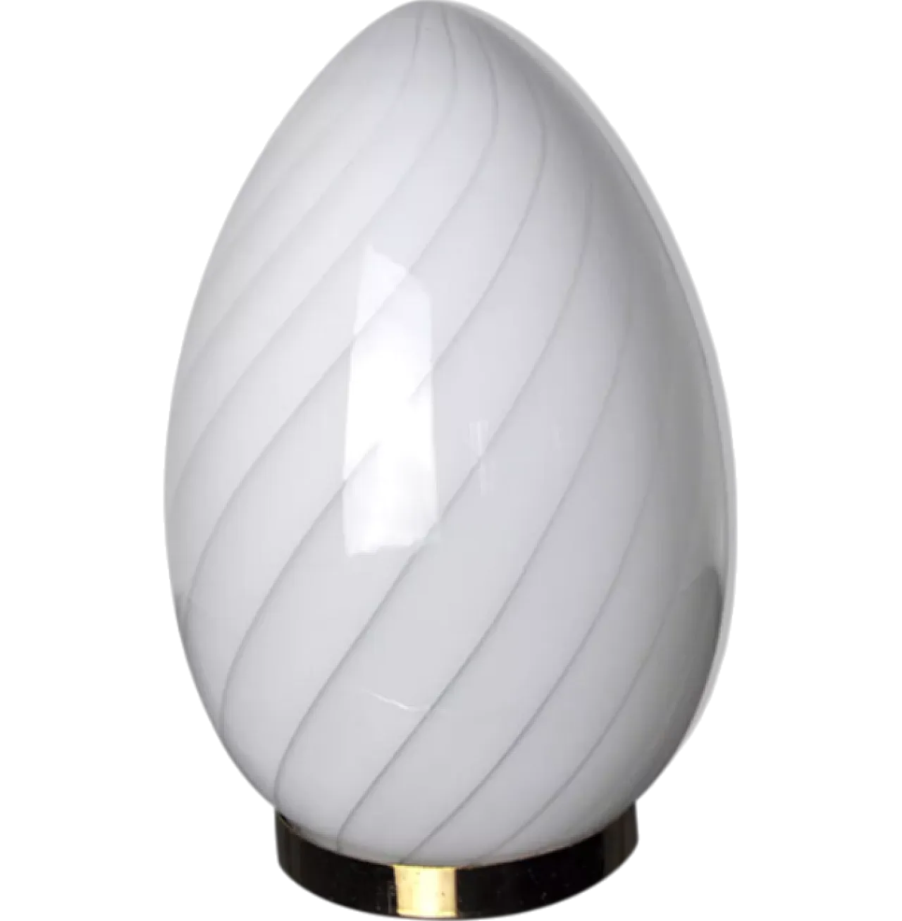 Blown glass egg lamp, 1970s 10