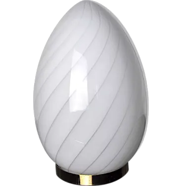 Blown glass egg lamp, 1970s