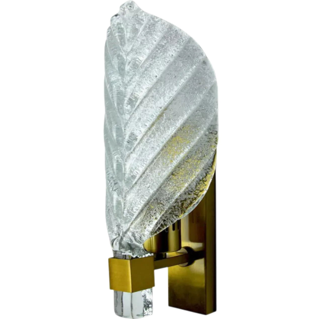 Single glass and metal wall lamp by Carl Fagerlund, 1970s 9