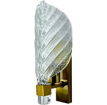 Single glass and metal wall lamp by Carl Fagerlund, 1970s