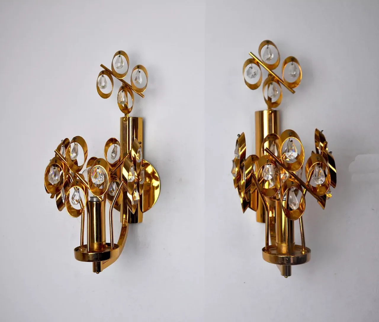 Pair of Palwa wall lights by Ernest Palm, 1960s 2