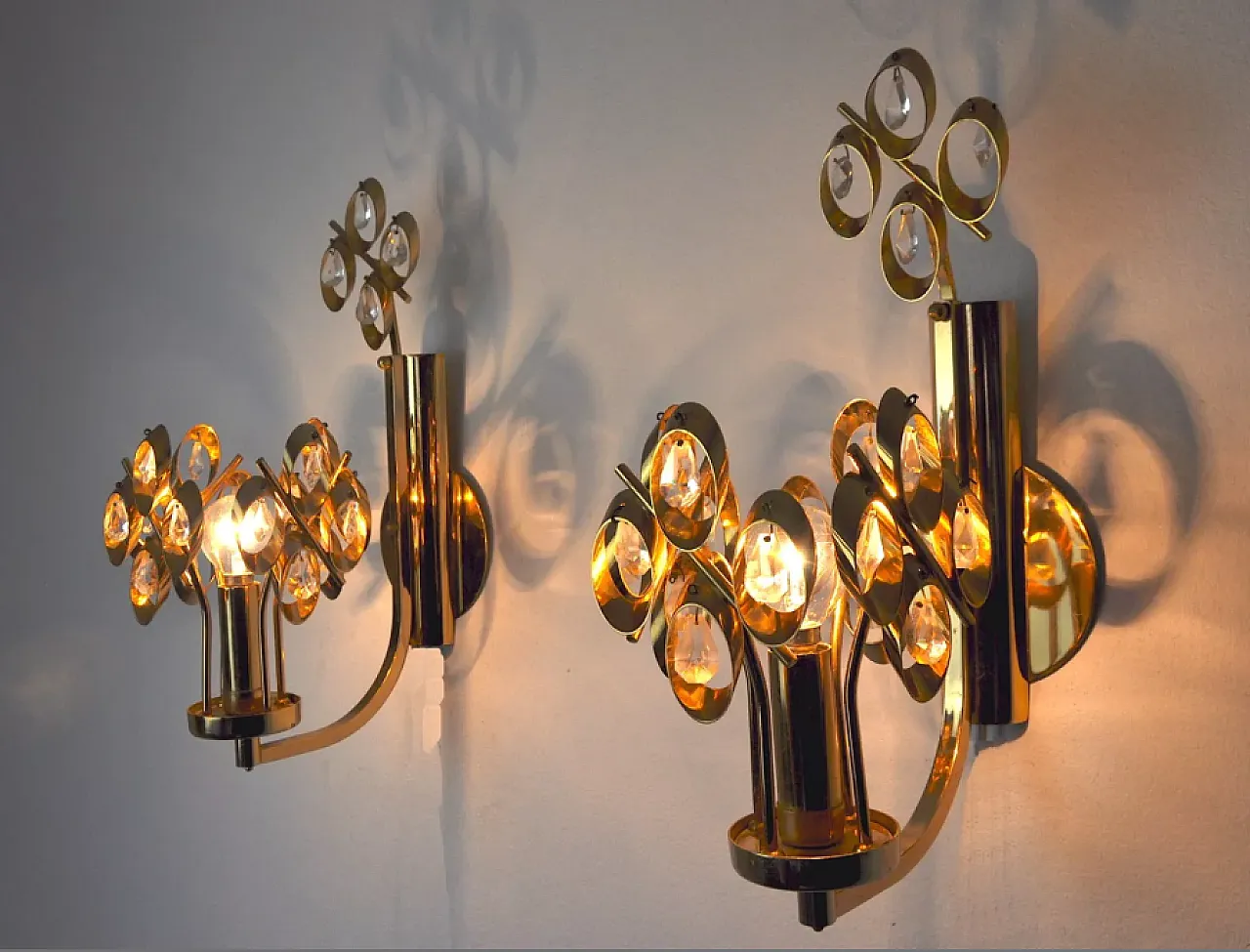 Pair of Palwa wall lights by Ernest Palm, 1960s 6