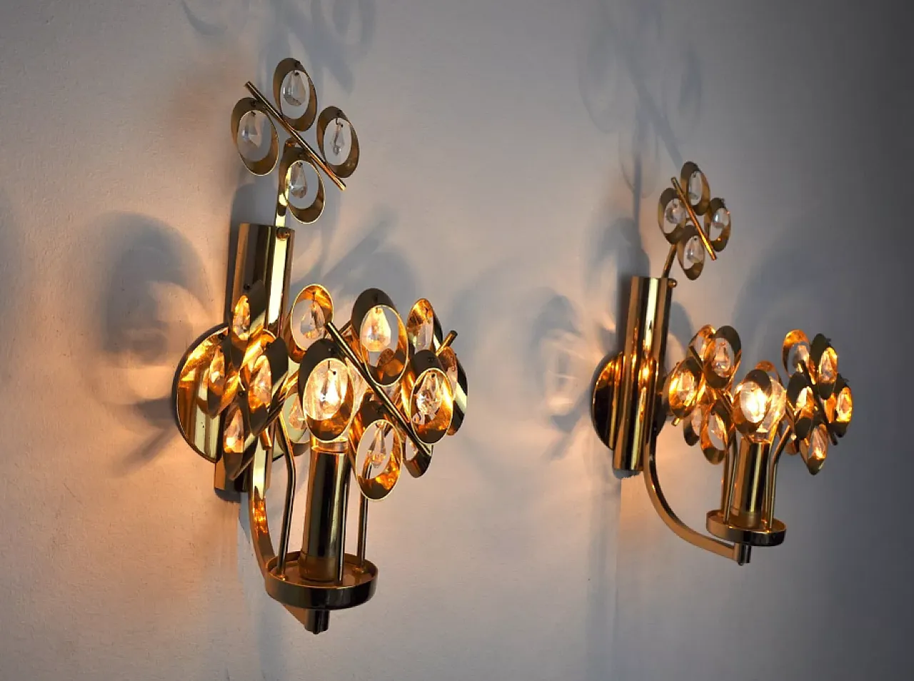 Pair of Palwa wall lights by Ernest Palm, 1960s 7