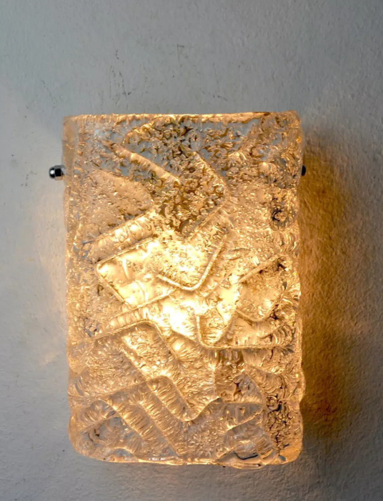 Glass wall lamp by Carl Fagerlund, 1970s 5