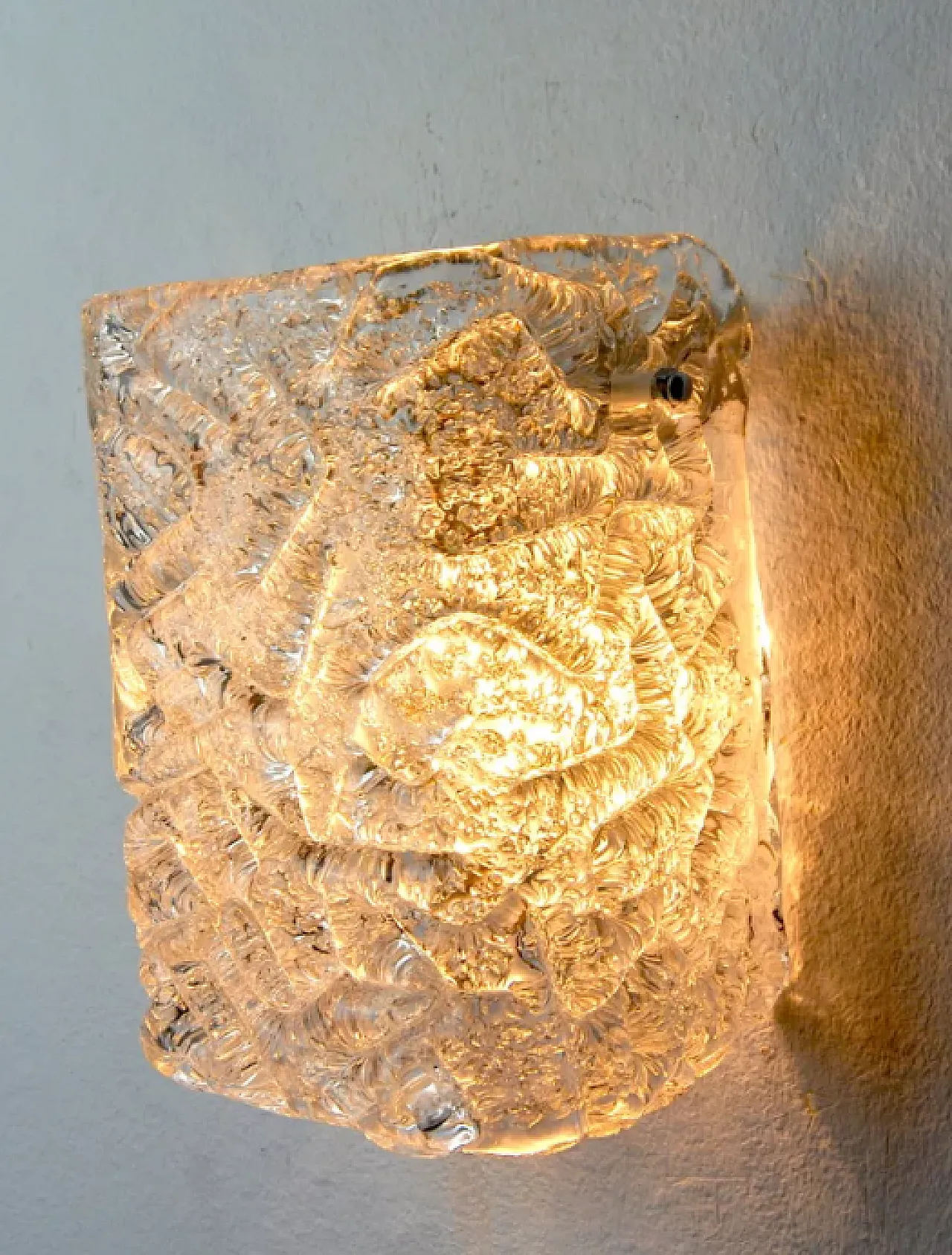 Glass wall lamp by Carl Fagerlund, 1970s 6