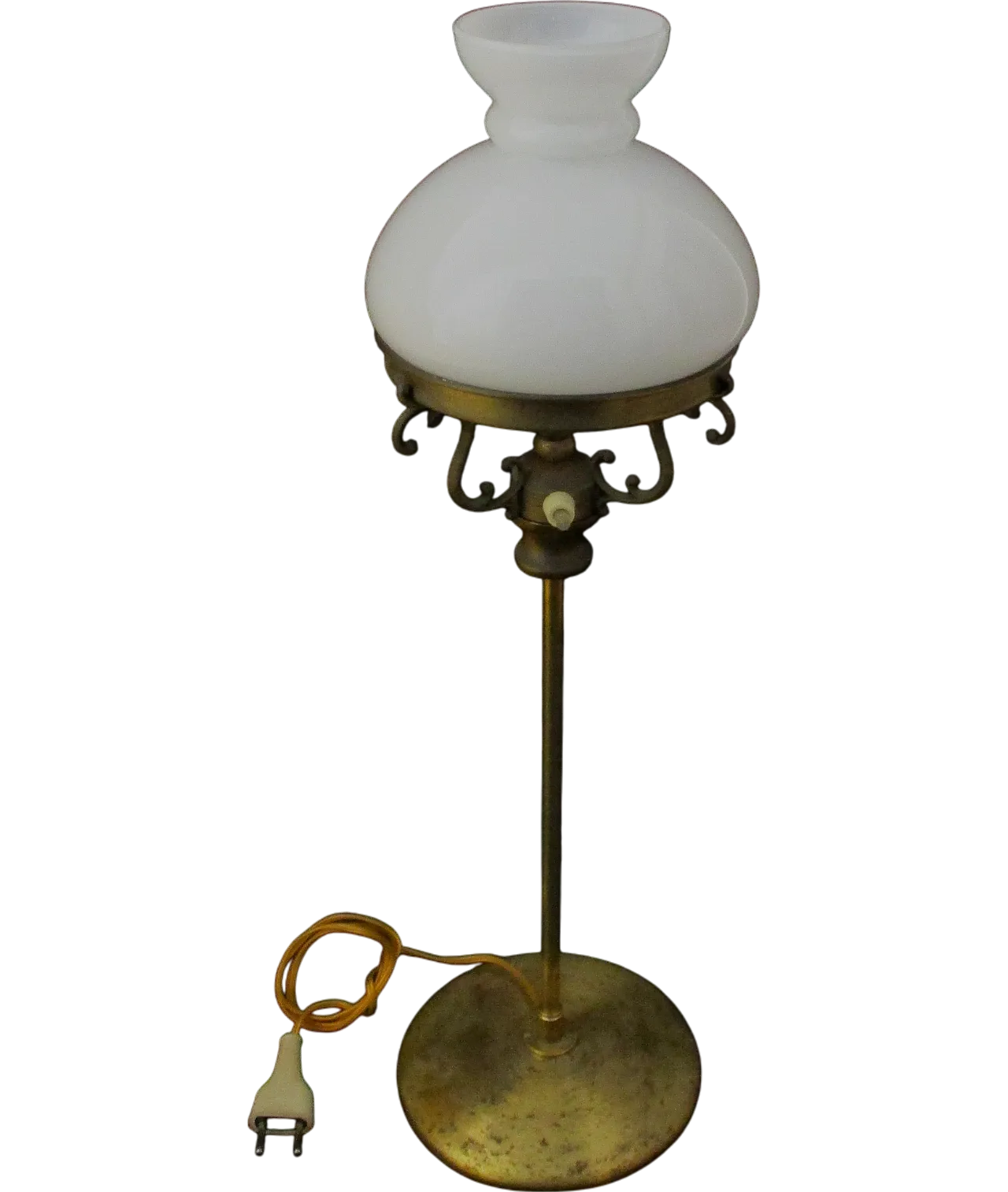 Liberty desk lamp in brass and glass, 20th century 9