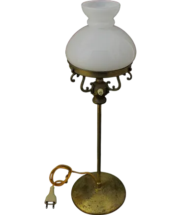 Liberty desk lamp in brass and glass, 20th century