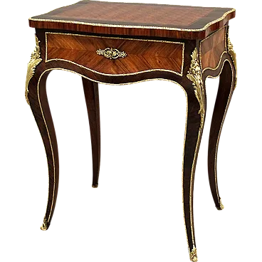 Napoleon III inlaid vanity table with gilded bronzes, 19th century