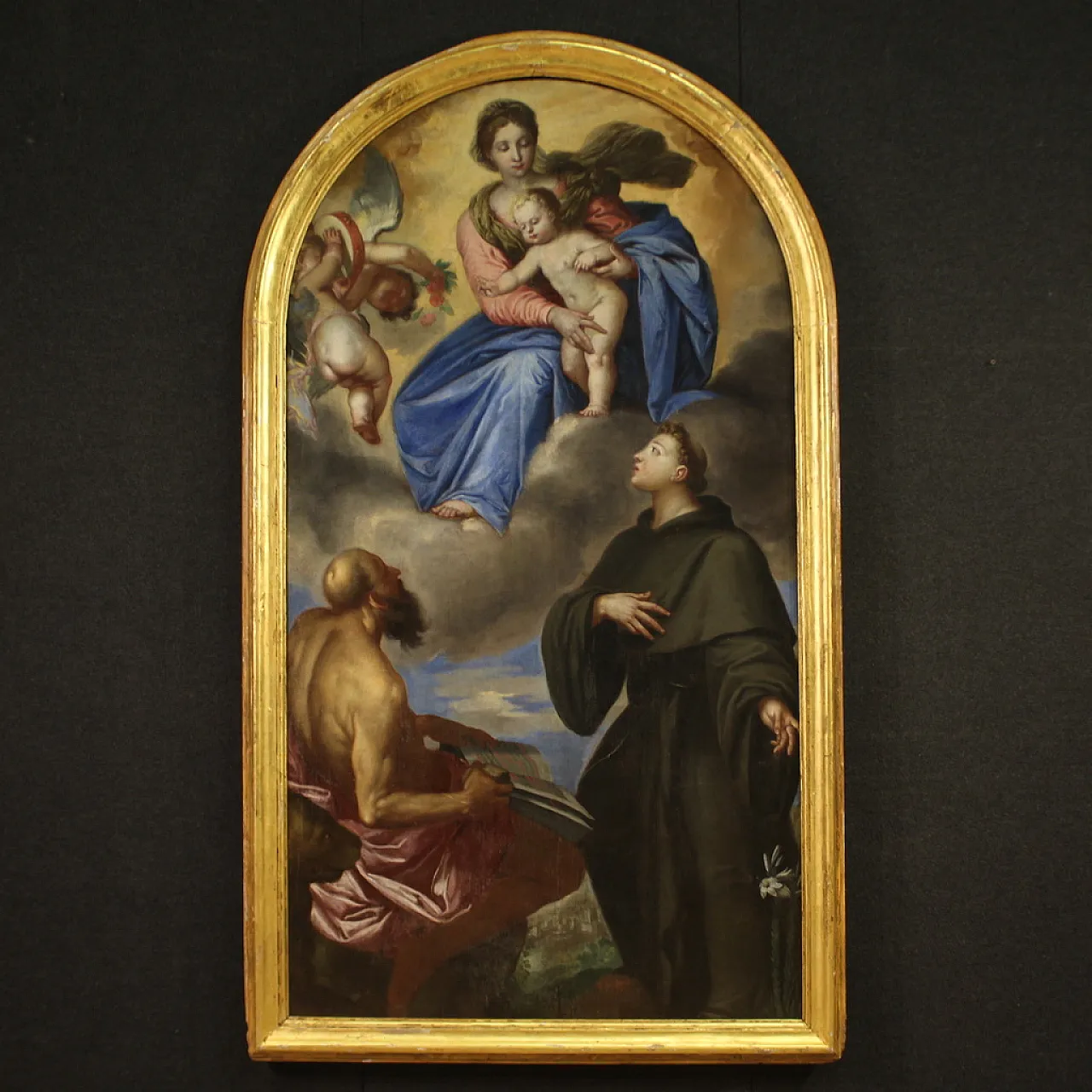 Venetian school, altarpiece with the Virgin and child, 17th century 1