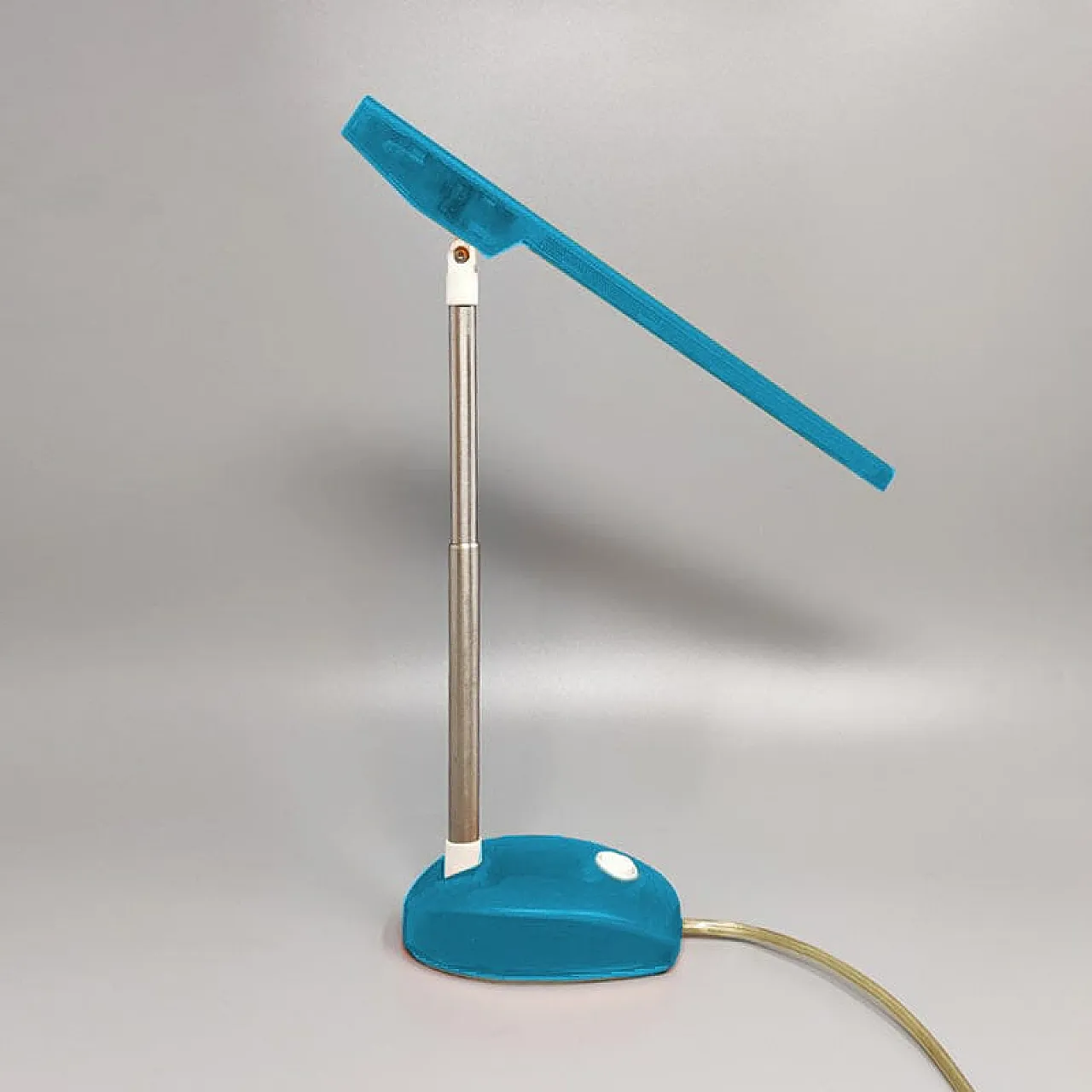 Blue table lamp "Microlight" by Ernesto Gismondi for Artemide, 1990s 4