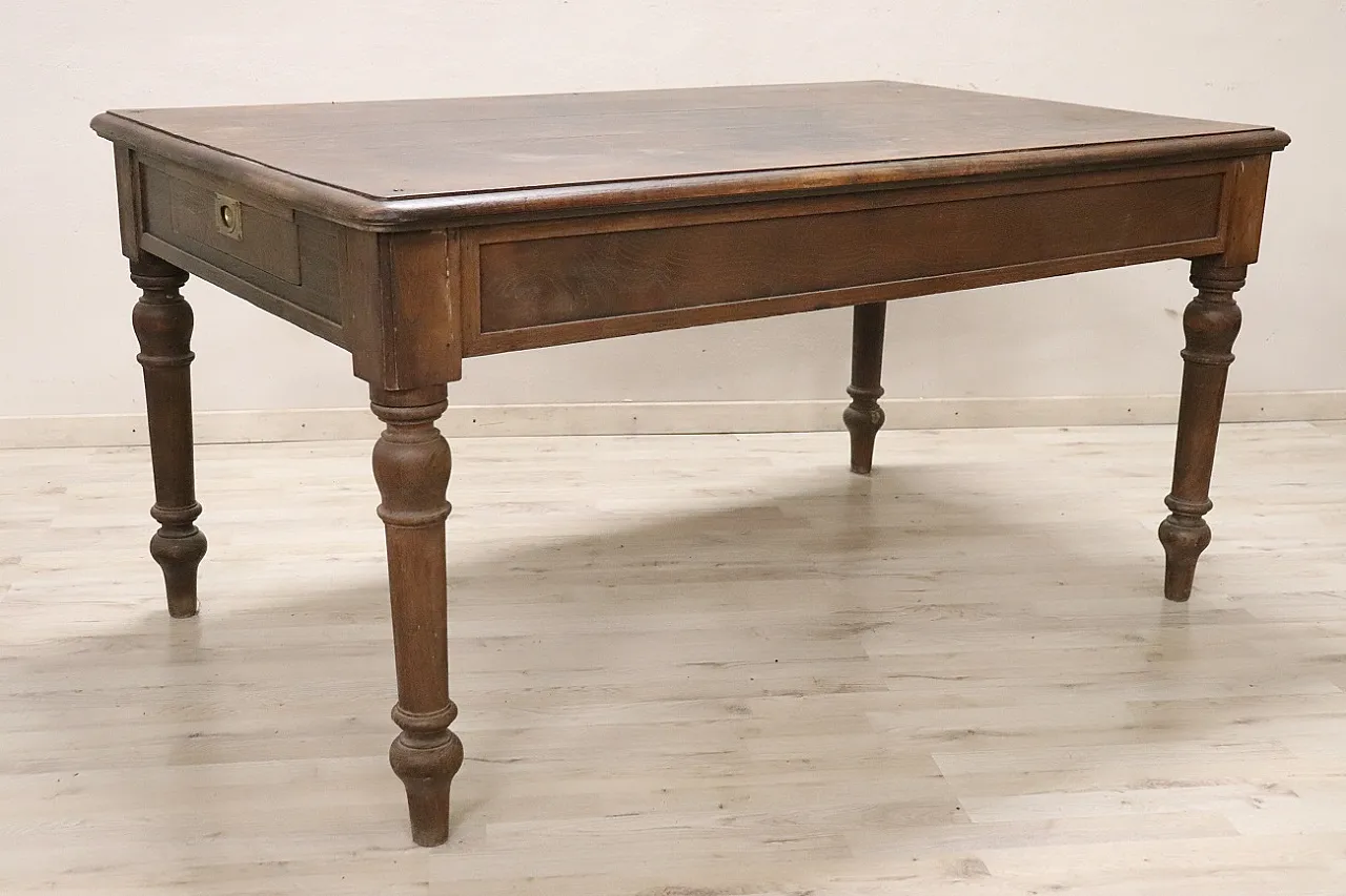 Rustic chestnut wood table, 1900s 2