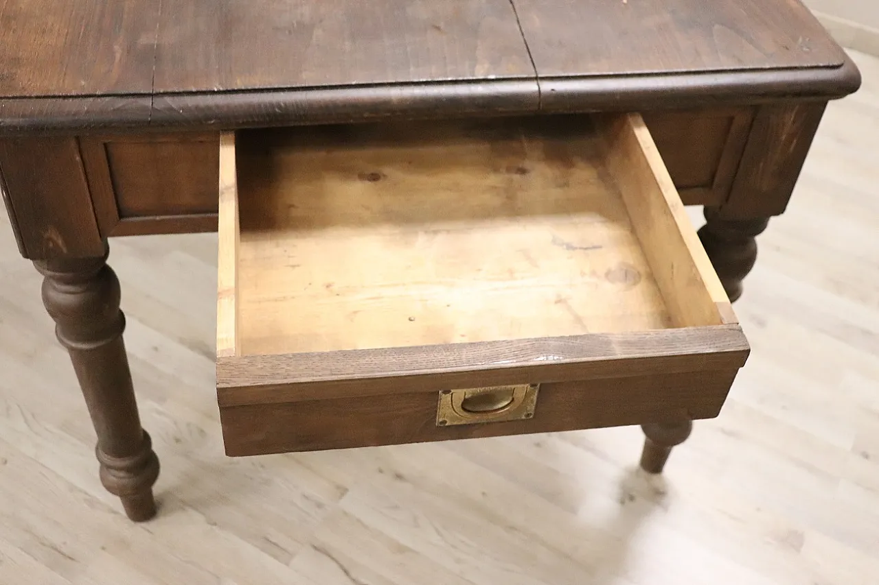 Rustic chestnut wood table, 1900s 6