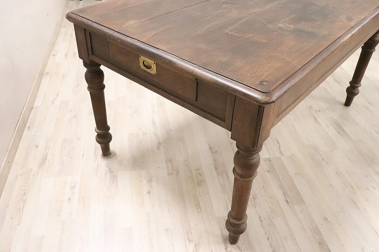 Rustic chestnut wood table, 1900s 7