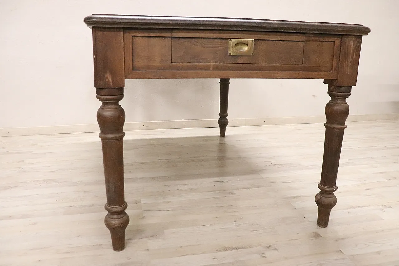 Rustic chestnut wood table, 1900s 8