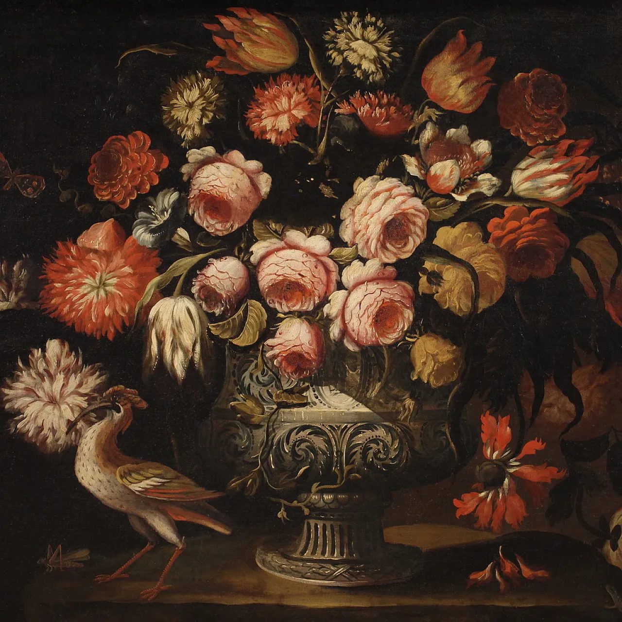 Lombard school, Pair of still lives with birds, 17th century 4