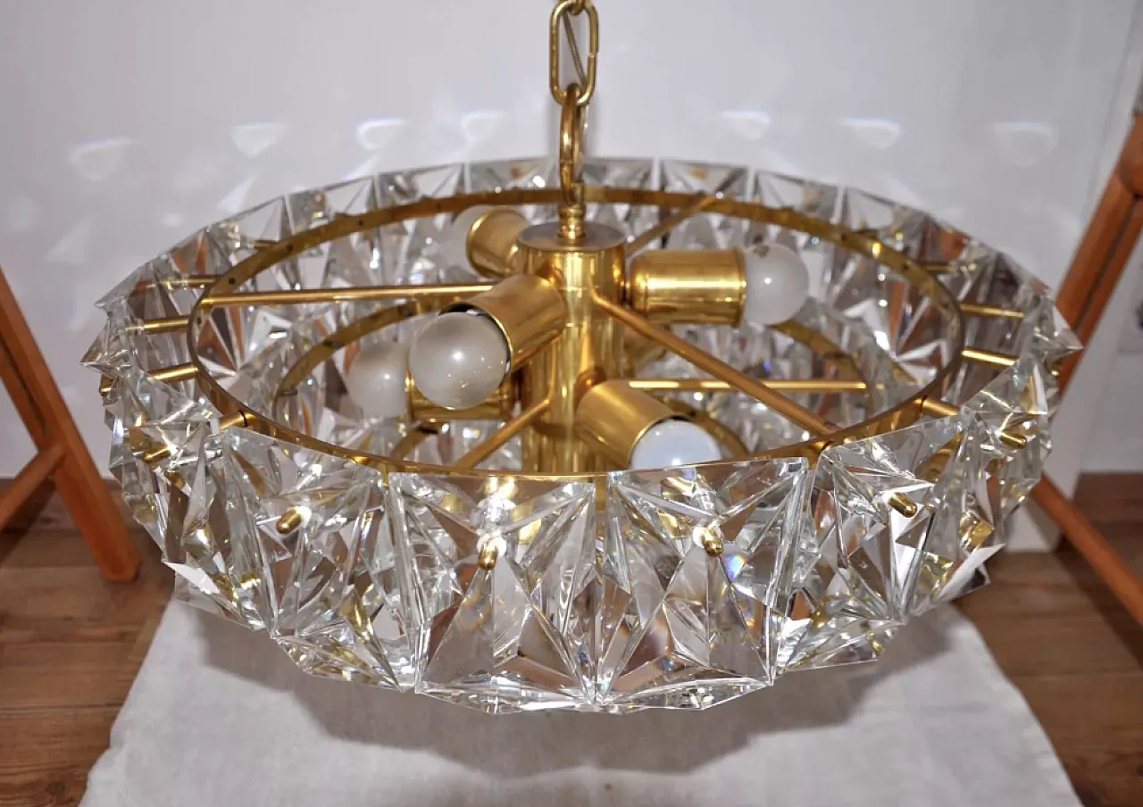 Four-tier glass chandelier, 1970s 5