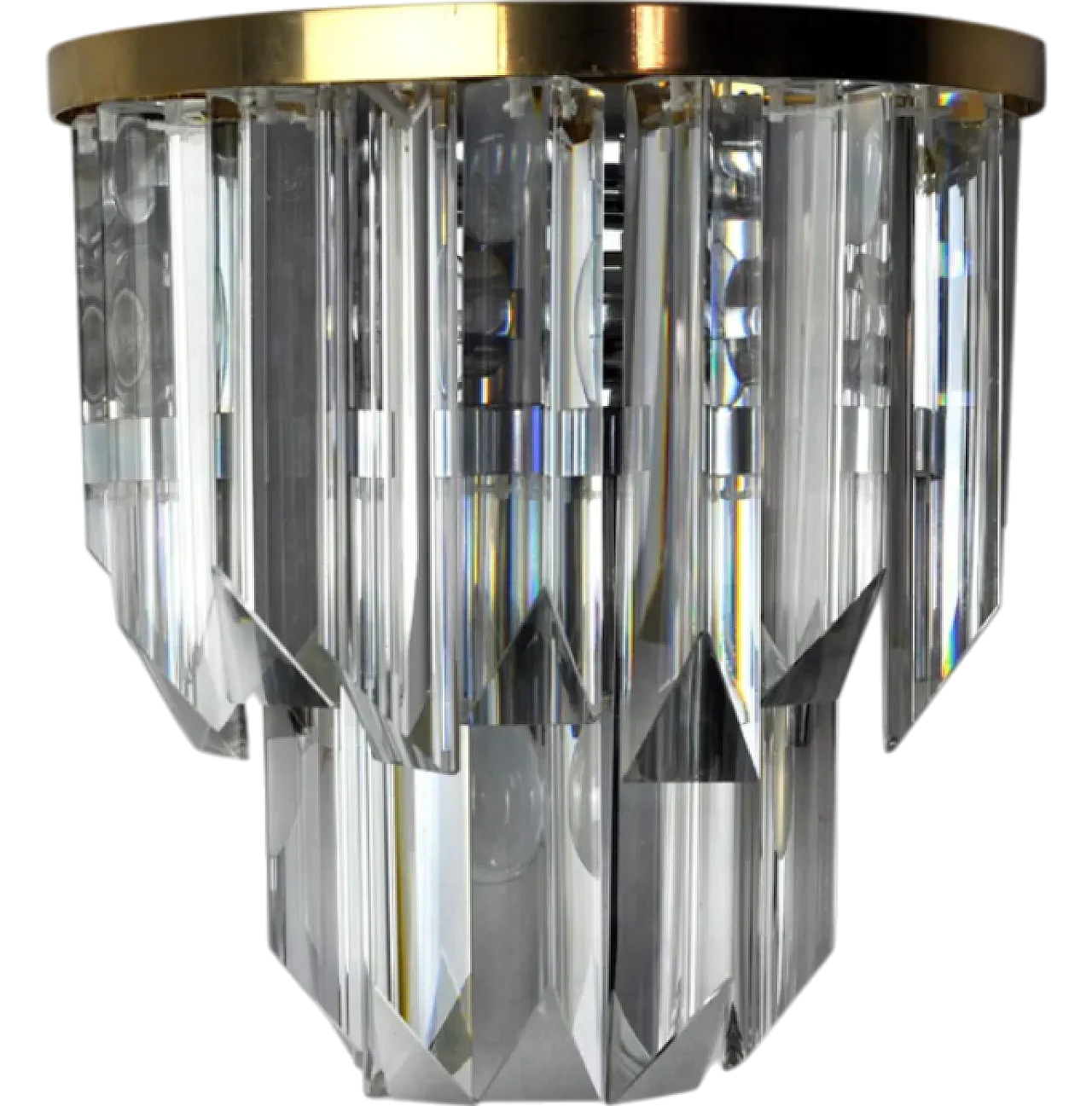 Venini glass and metal wall sconce, 1970s 8