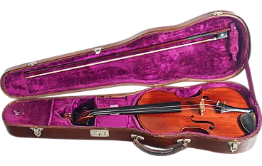 Violin with wooden case, early 20th century