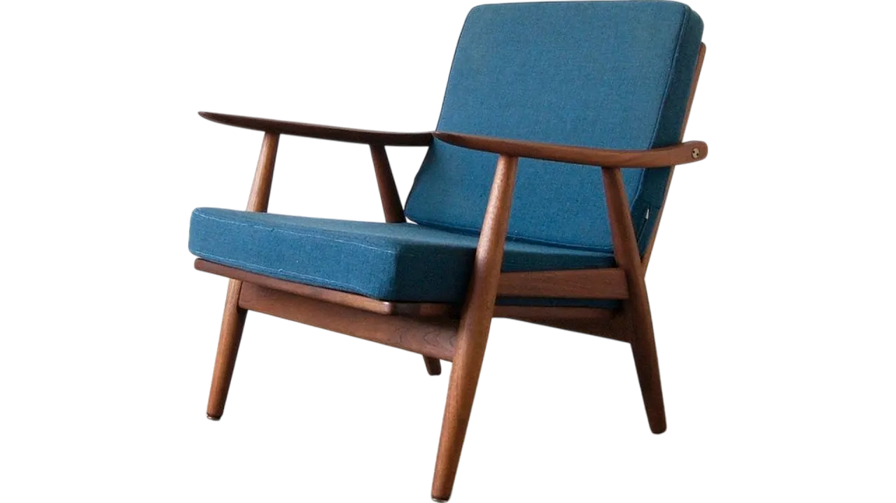 Poltrona GE270 in teak di Hans Wegner per Getama, anni '60 13