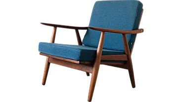 Poltrona GE270 in teak di Hans Wegner per Getama, anni '60