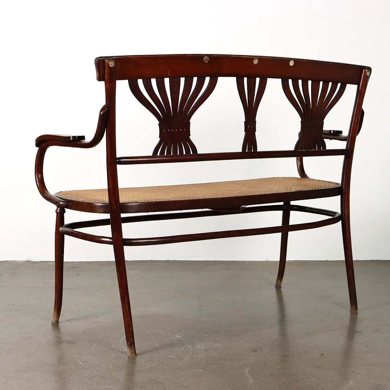 Art Nouveau style bench sofa by Thonet Austria, 20th century 9