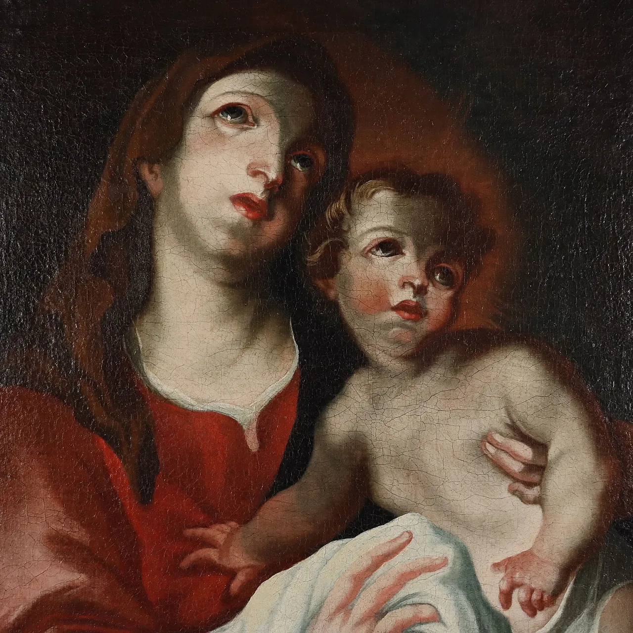 Madonna and Child, oil on canvas, 18th century 3