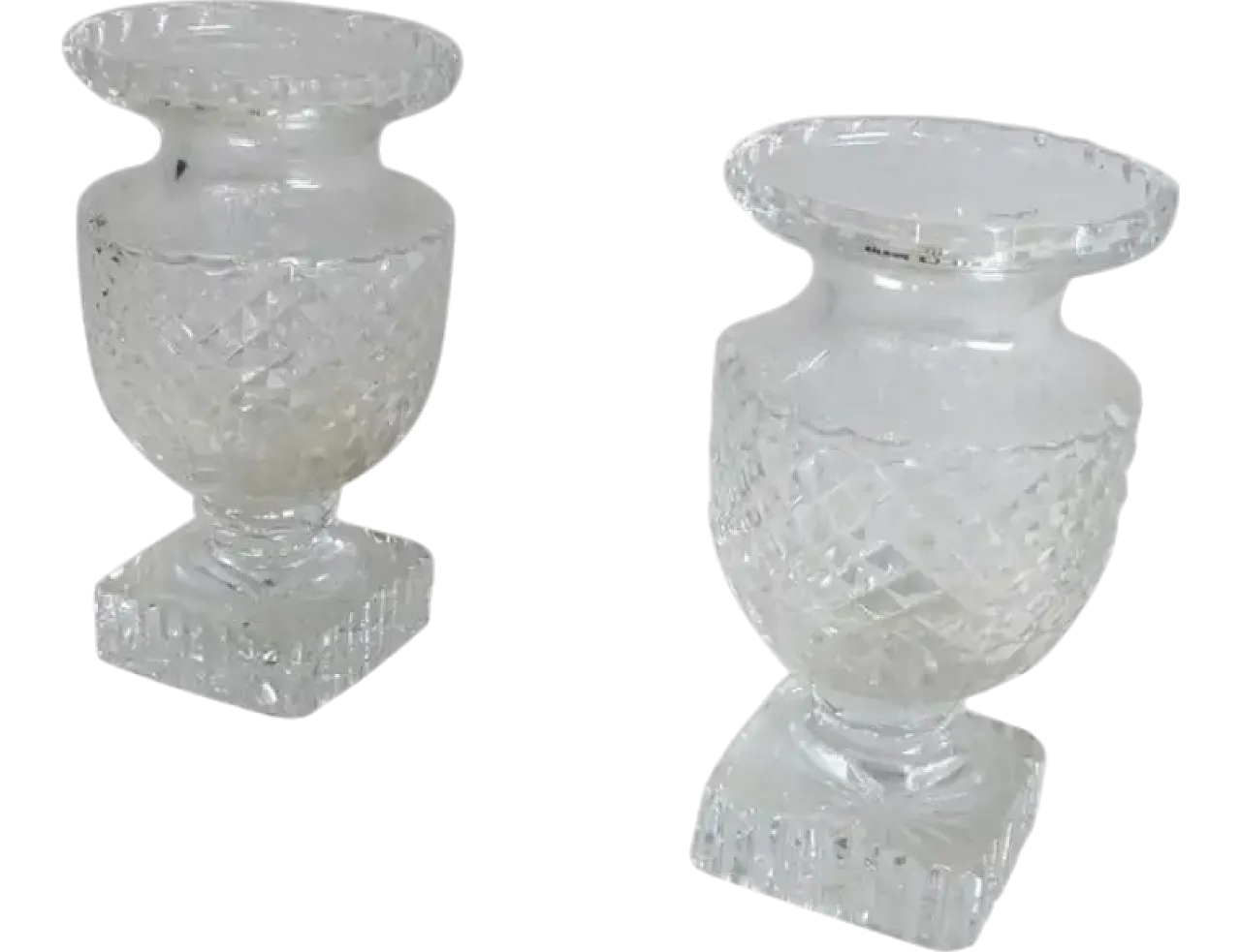 Pair of Medicis style crystal vases, early 20th century 7