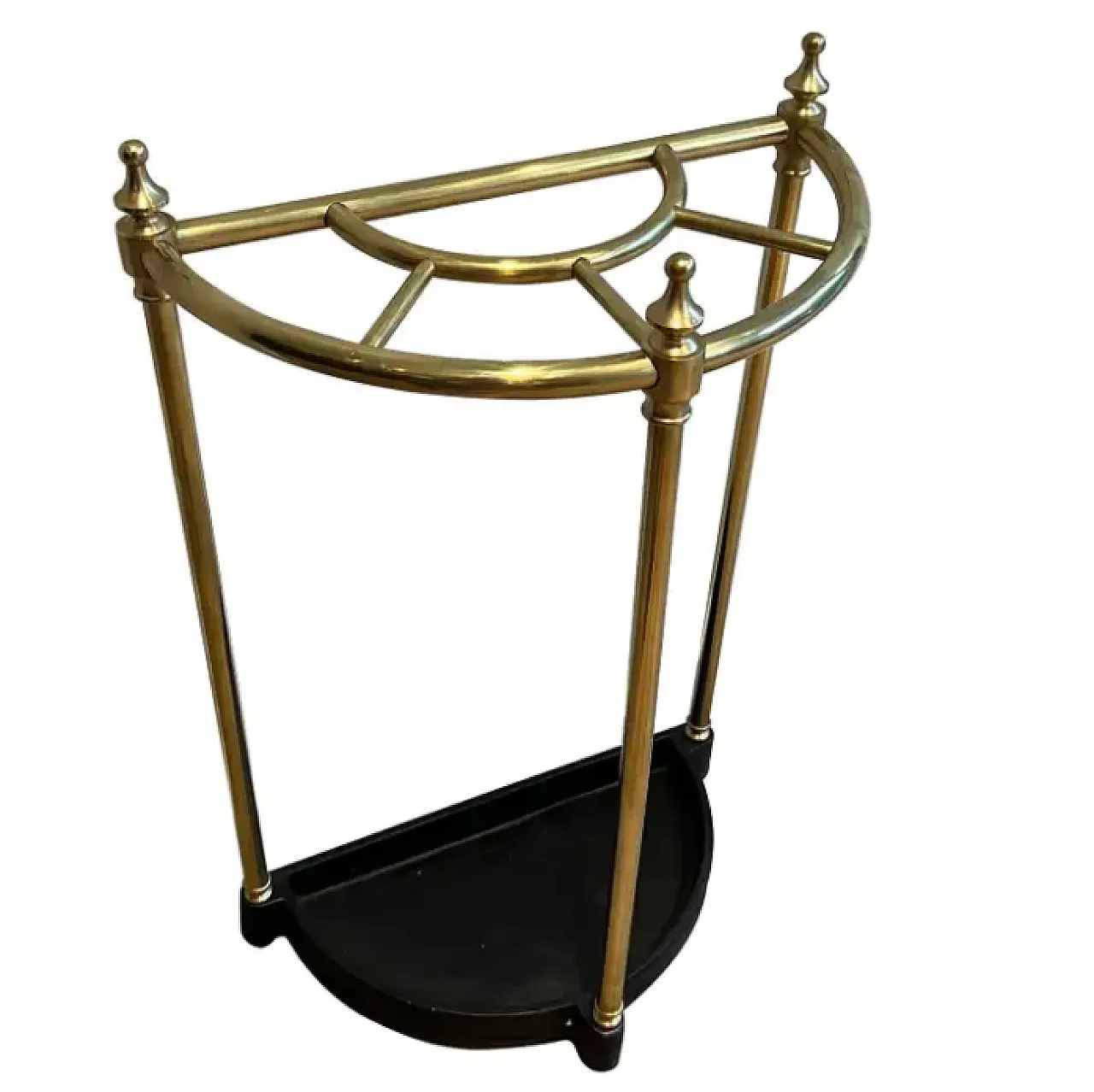 Rounded brass umbrella stand, early 20th century 1