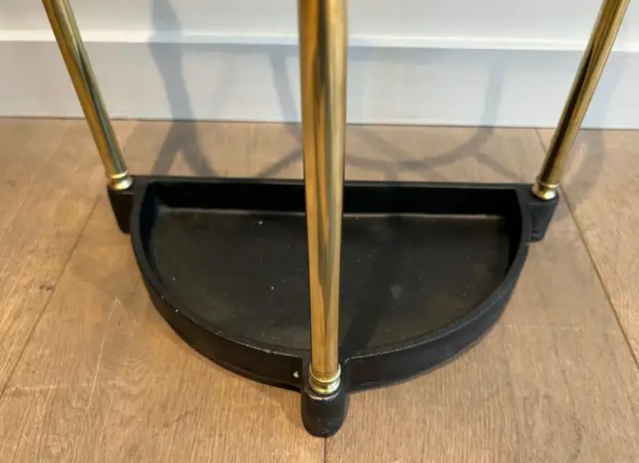 Rounded brass umbrella stand, early 20th century 8