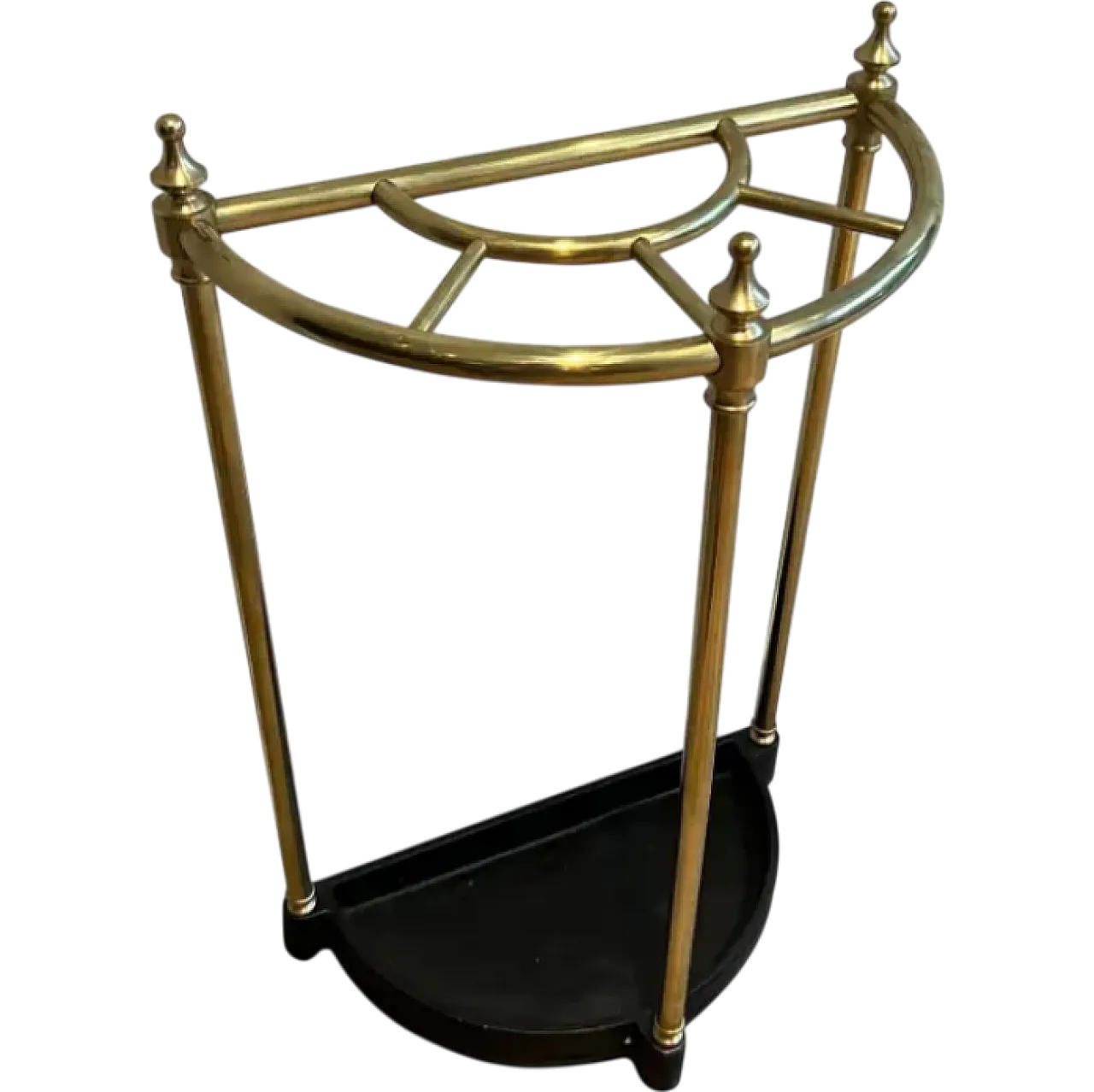 Rounded brass umbrella stand, early 20th century 12