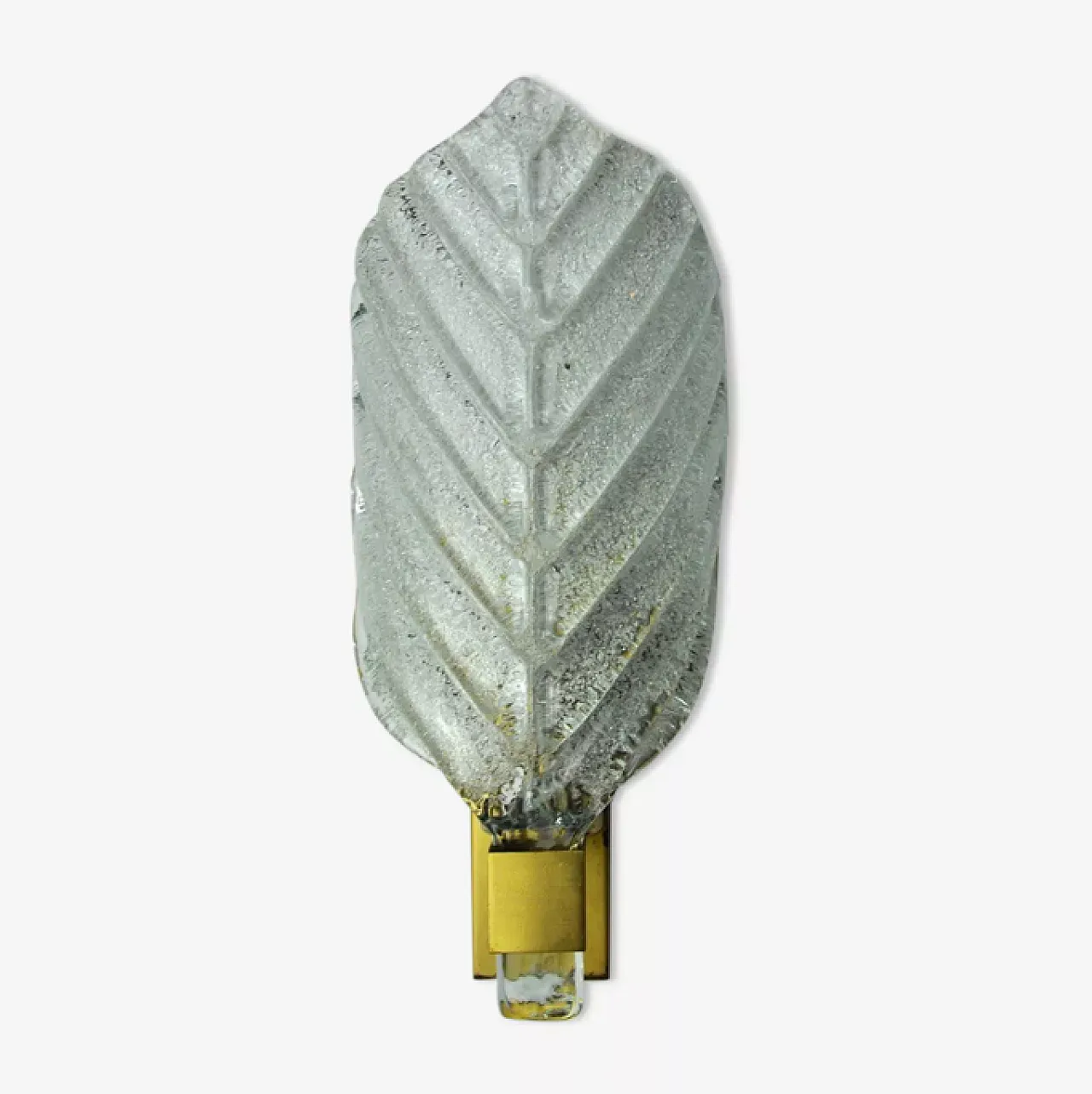 Glass leaf wall sconce by Carl Fagerlund, 1970s 1