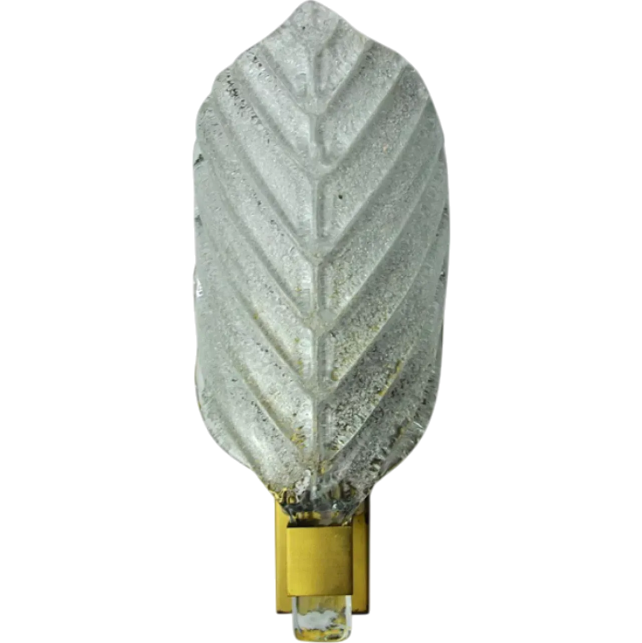 Glass leaf wall sconce by Carl Fagerlund, 1970s 8