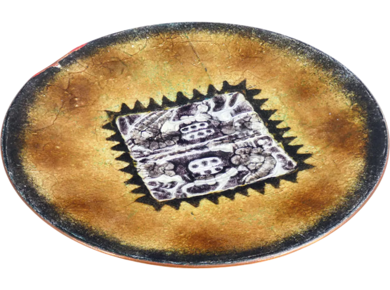 Enamelled copper plate by Idro Colombi and Miranda Bestazzi, 1960s 9