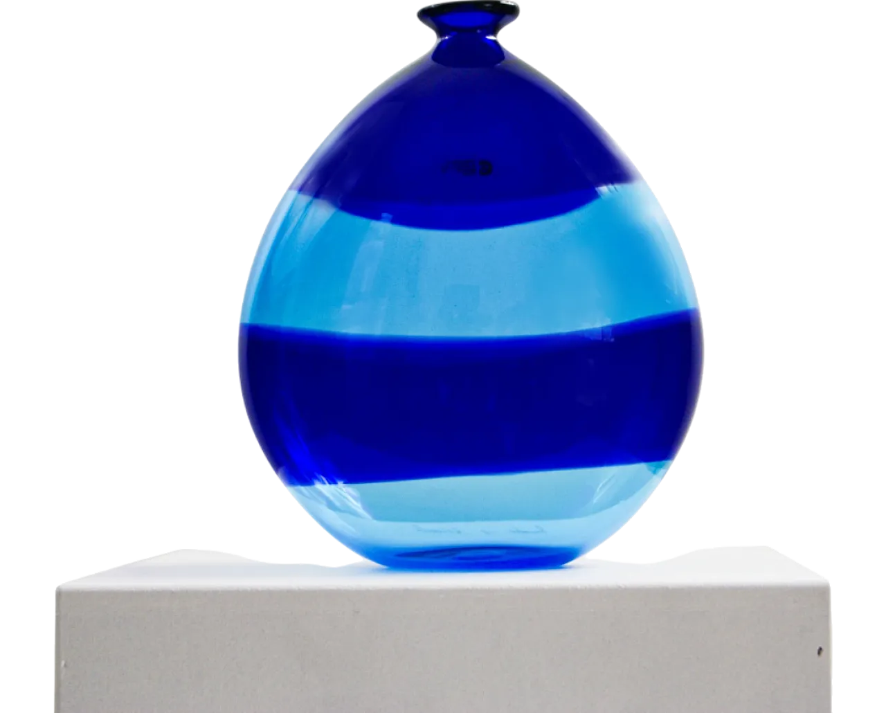 Blue Murano glass vase by Albarelli for Cenedese, 1970s 5