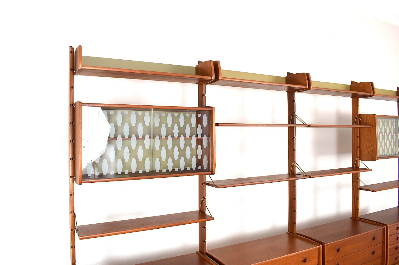 Ergo teak wall unit by Texmon e Blindheim for Mobelfabrikk, 60s 4