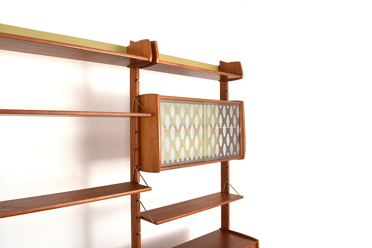 Ergo teak wall unit by Texmon e Blindheim for Mobelfabrikk, 60s 5