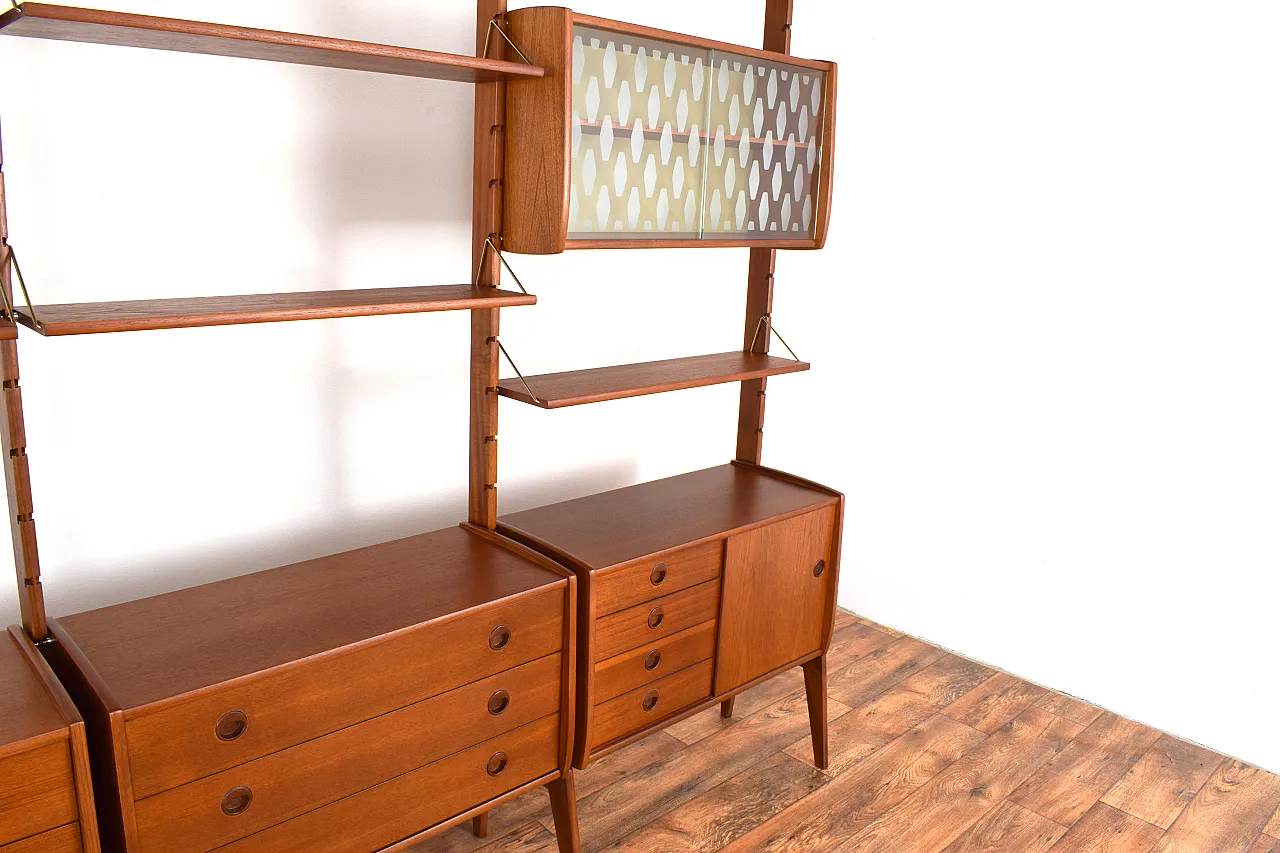 Ergo teak wall unit by Texmon e Blindheim for Mobelfabrikk, 60s 10