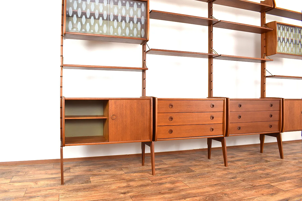 Ergo teak wall unit by Texmon e Blindheim for Mobelfabrikk, 60s 14