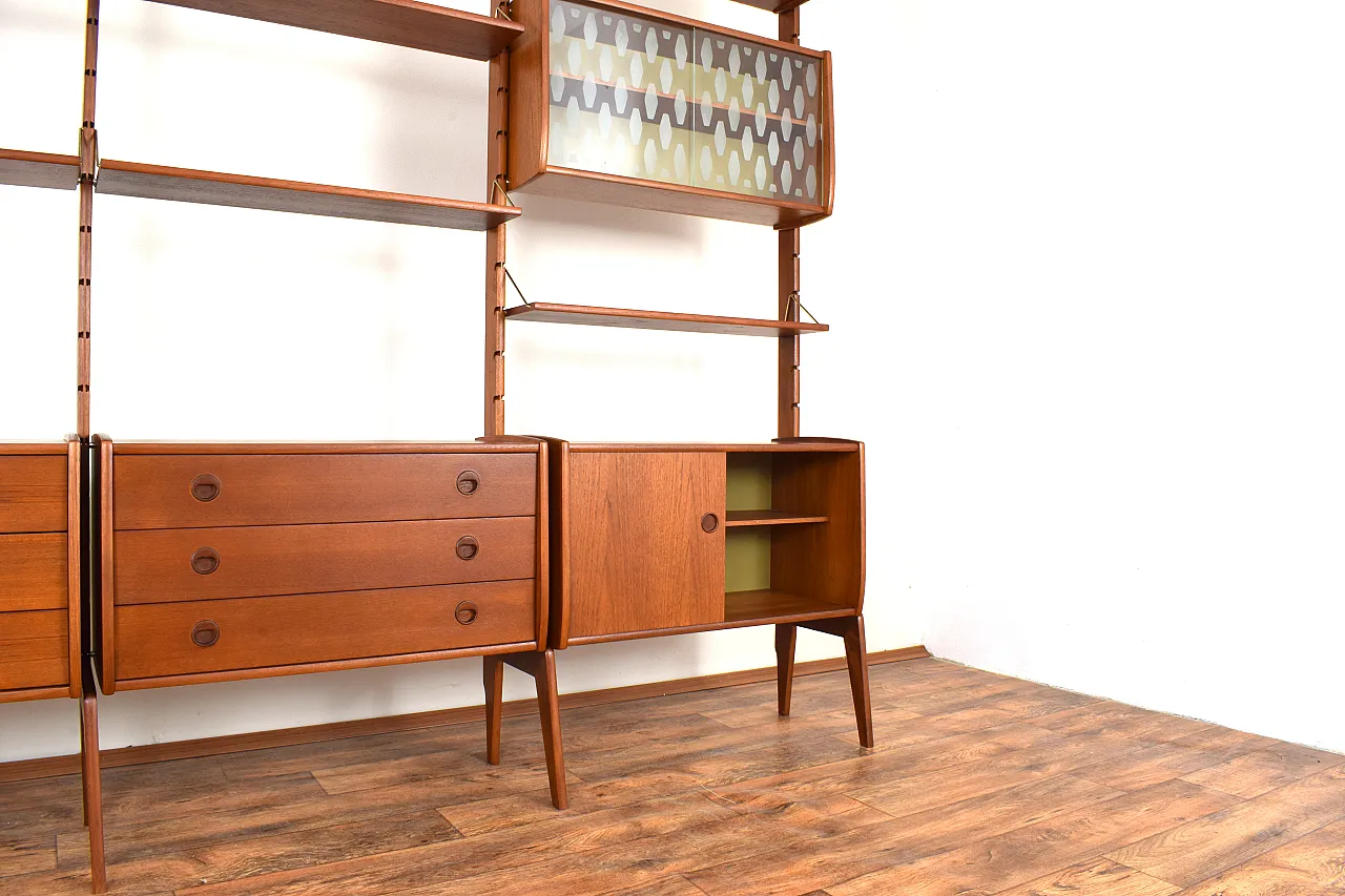 Ergo teak wall unit by Texmon e Blindheim for Mobelfabrikk, 60s 15