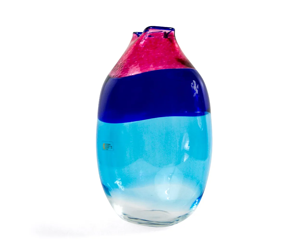 Multicoloured Murano glass vase by Albarelli for Cenedese, 1970s 2