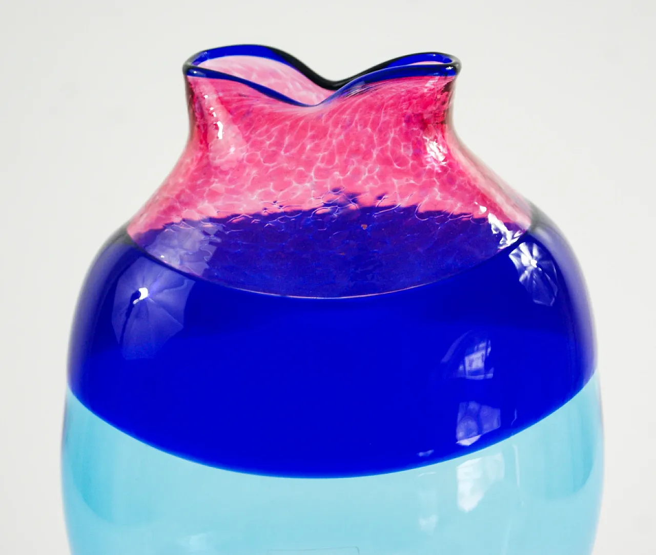 Multicoloured Murano glass vase by Albarelli for Cenedese, 1970s 4