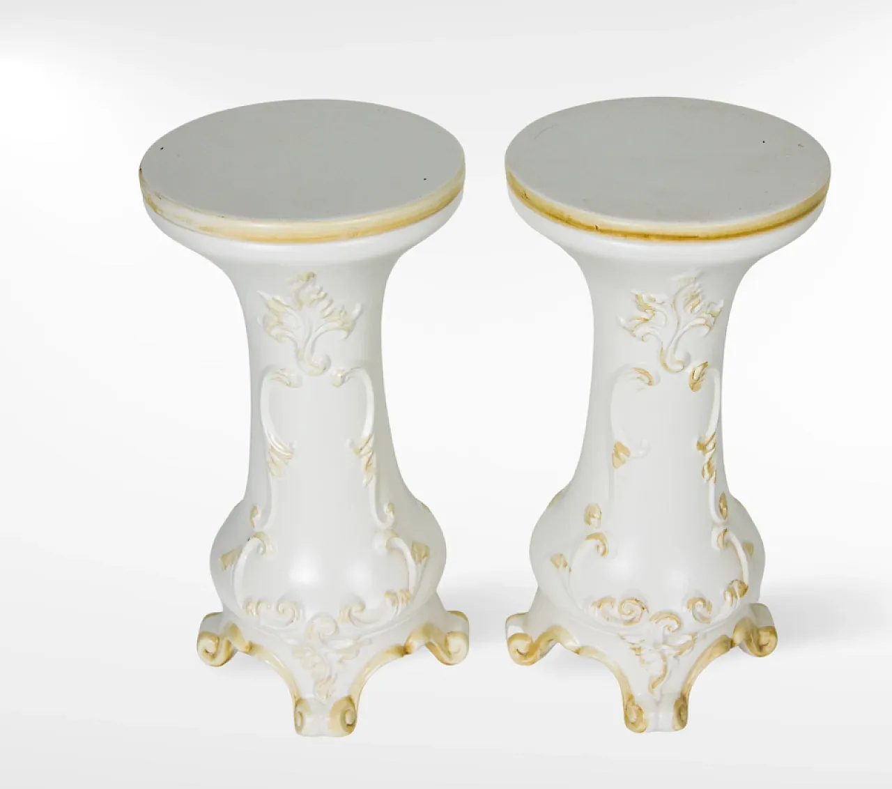 Pair of planters by Capo di Monte, 1950s 2